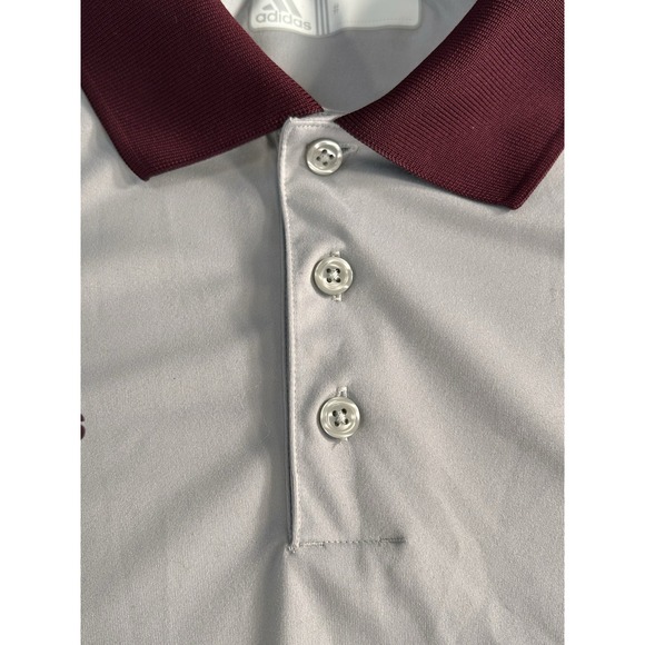 Adidas Texas A & M Aggies Short Sleeve Gray Climalite Polo Men's Large NCAA - Picture 7 of 9